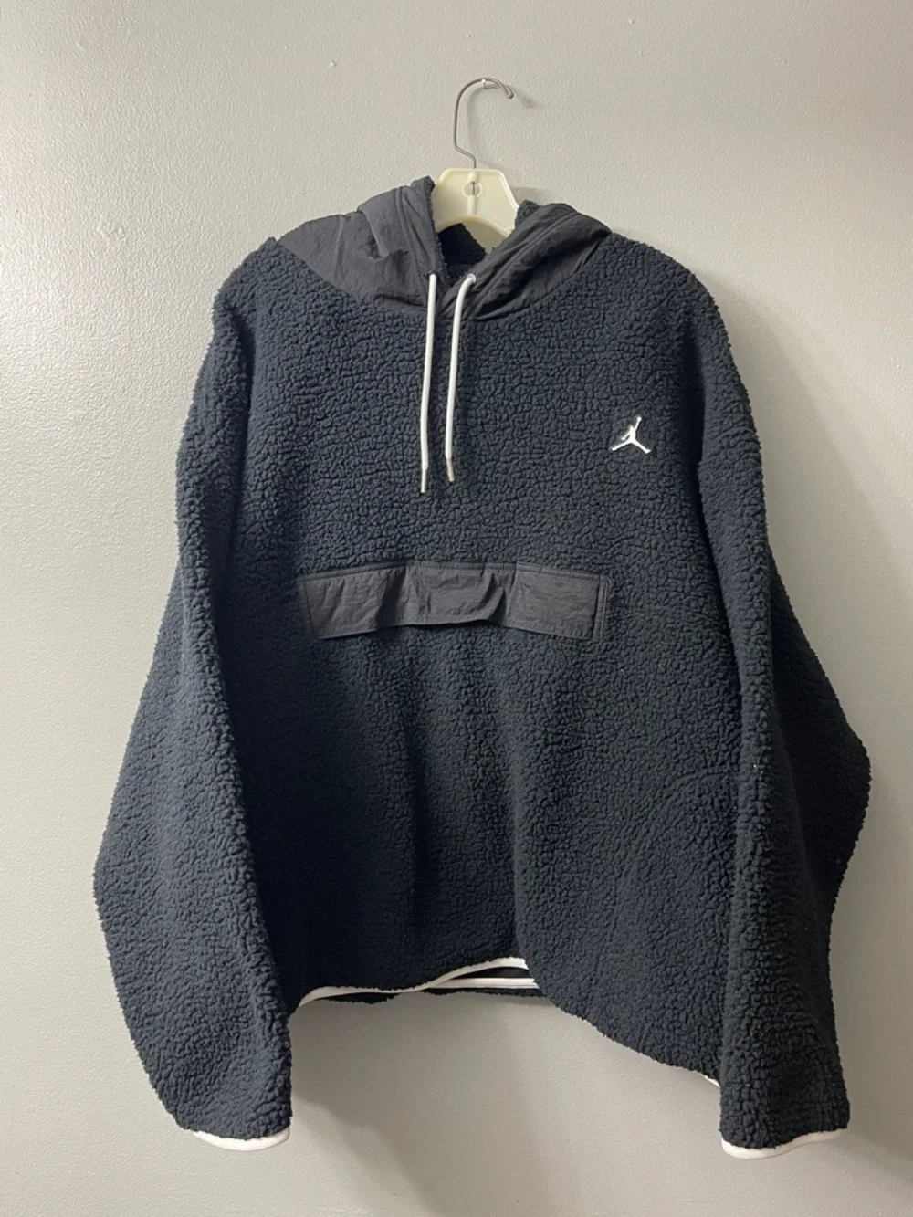 Nike Air Jordan Essentials Sherpa Fleece Hoodie Black Men's Size XXL